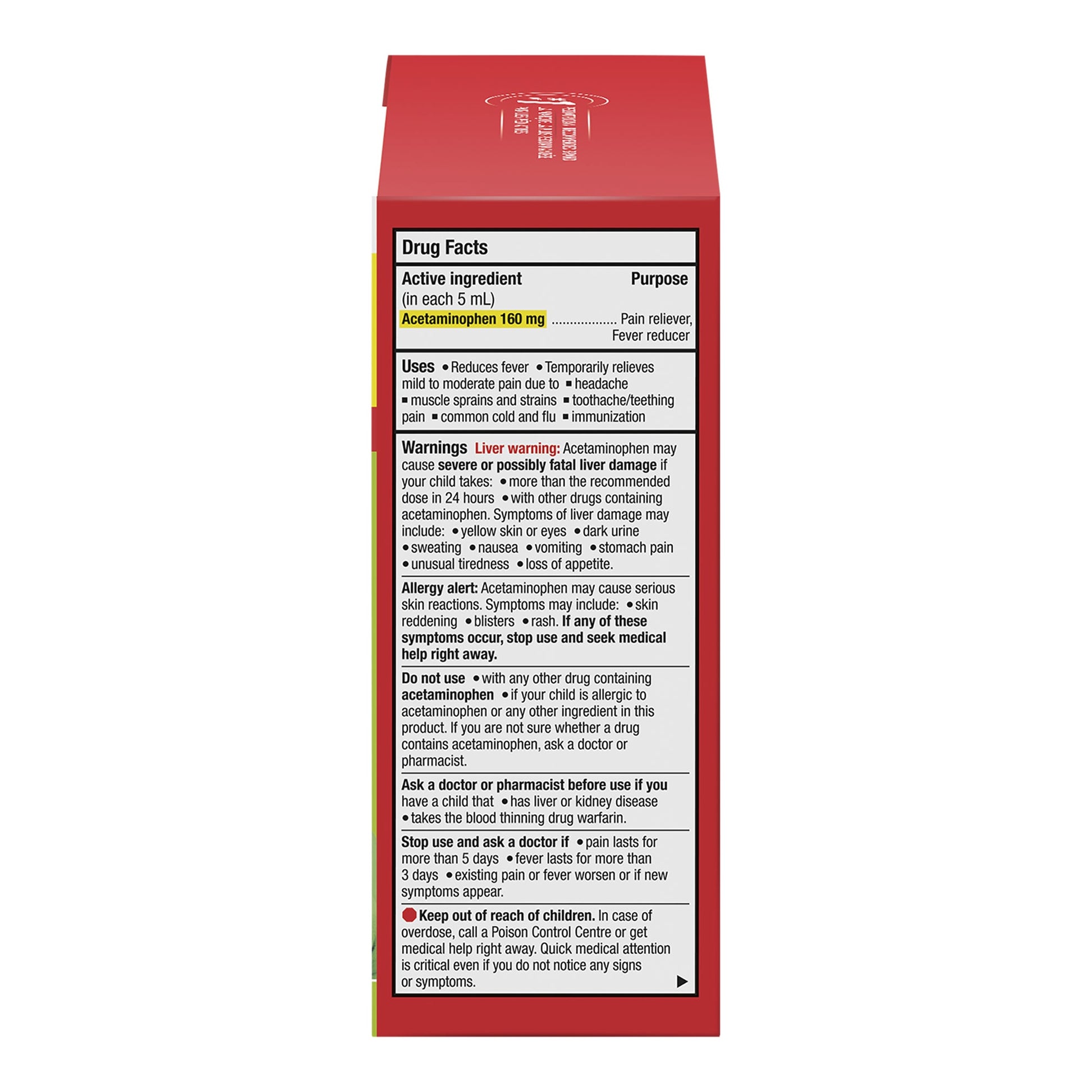 Tylenol Children's Pain Reliever Banana Berry Liquid, 3 x 100 mL - image 4