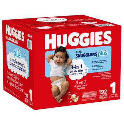 Huggies Little Snugglers Plus Diapers, Sizes 1 - 2 - image 3