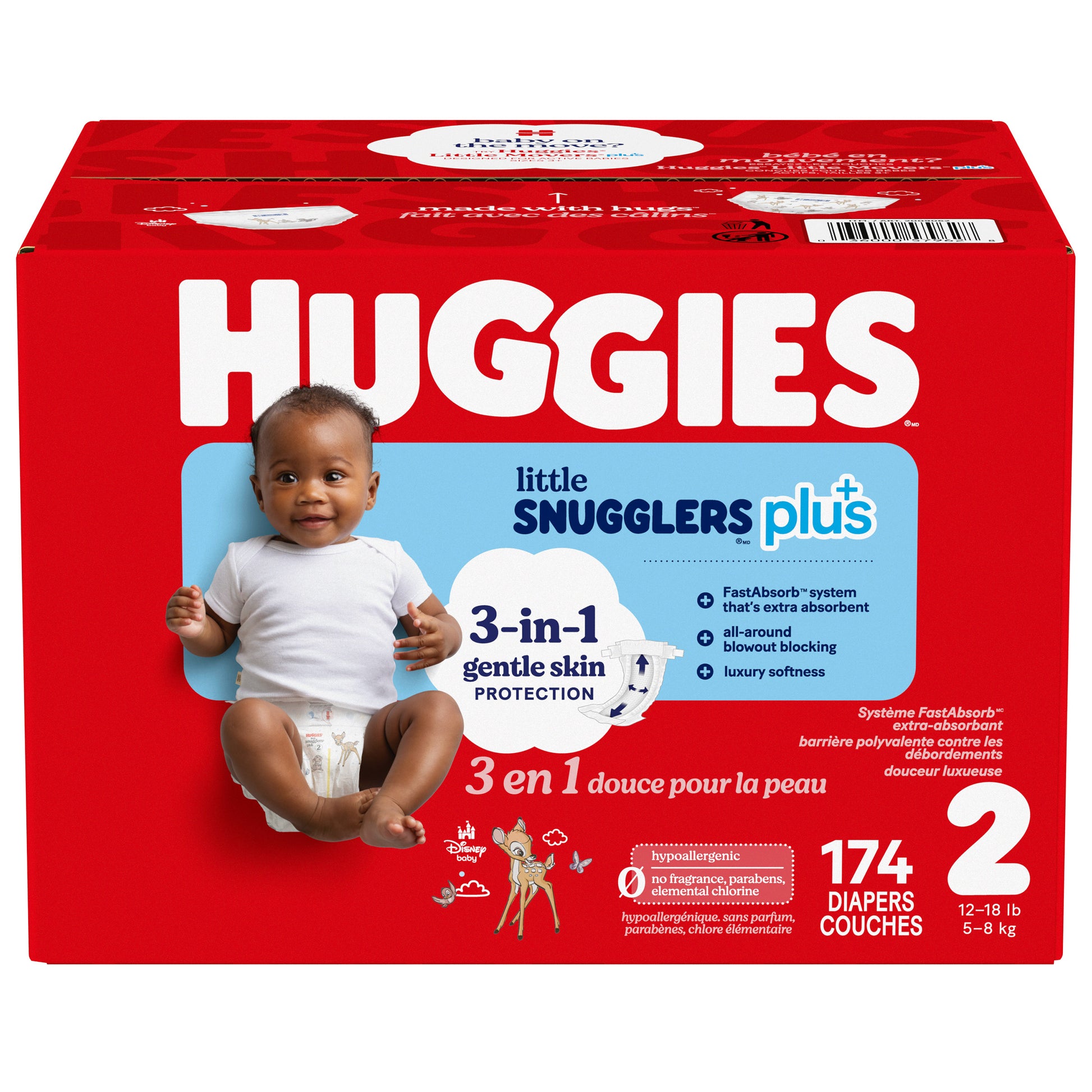Huggies Little Snugglers Plus Diapers, Sizes 1 - 2 - image 5