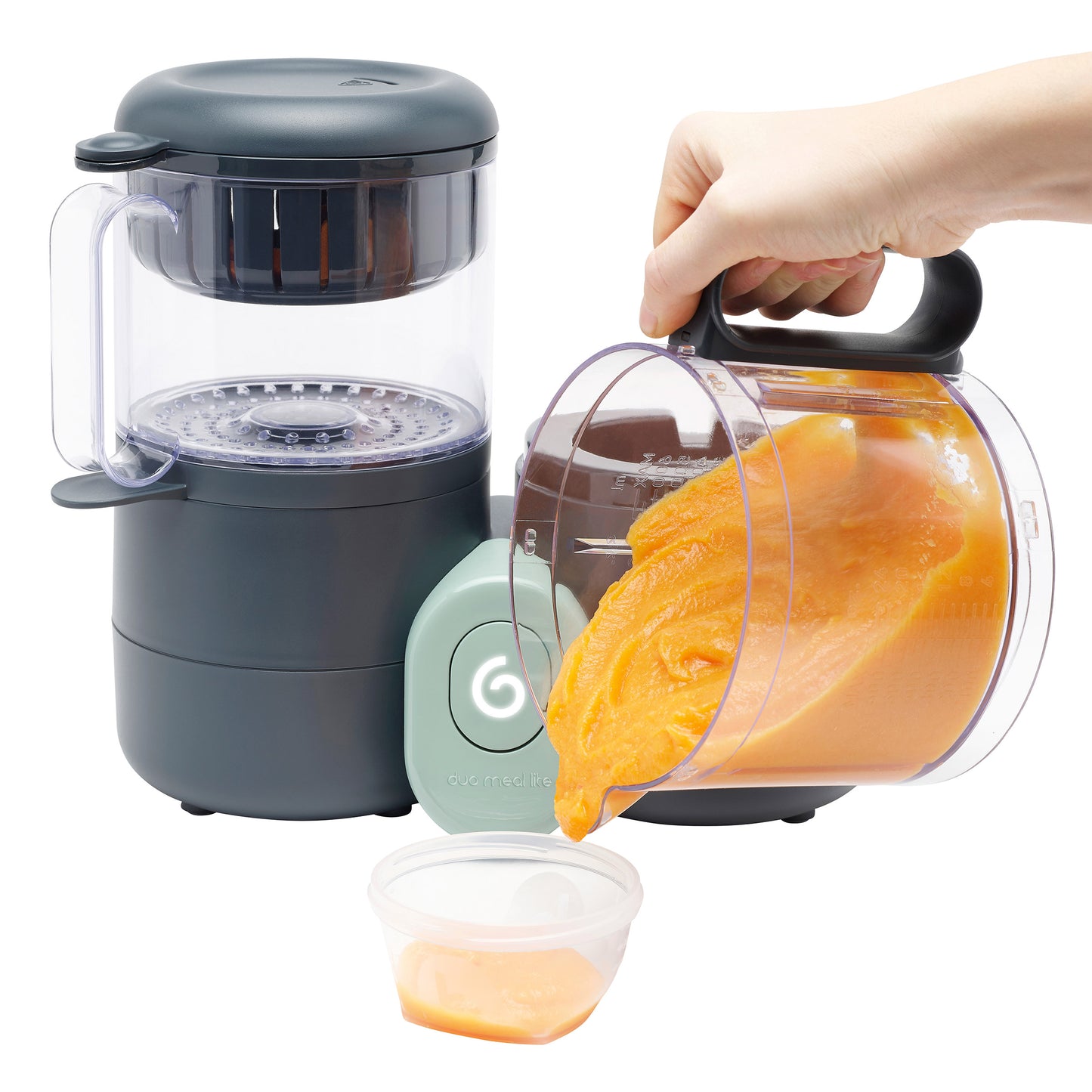 Babymoov Duo Meal Lite Baby Food Maker: Steam, Blend, Defrost, and Reheat With 6 Storage Containers - image 2