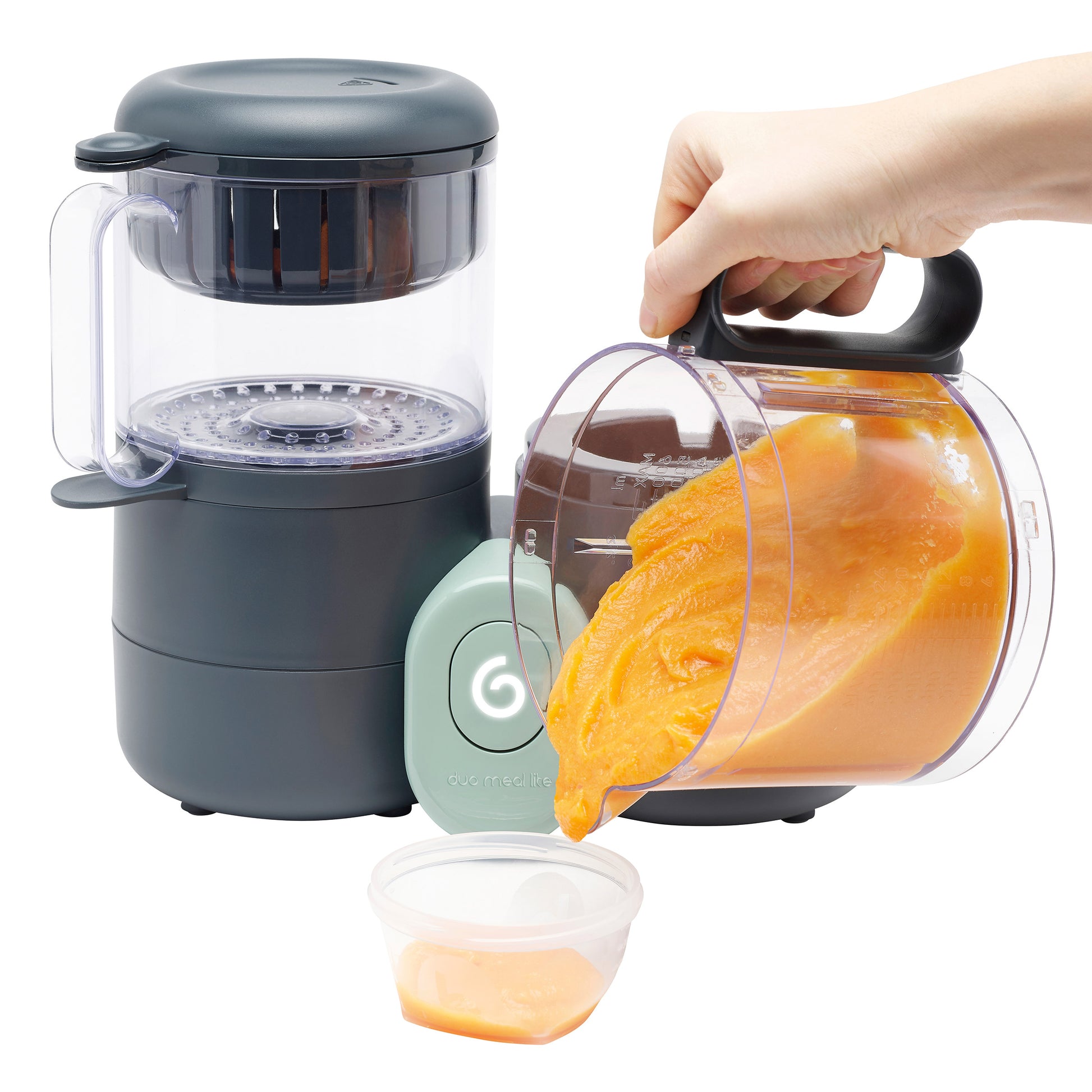 Babymoov Duo Meal Lite Baby Food Maker: Steam, Blend, Defrost, and Reheat With 6 Storage Containers - image 2