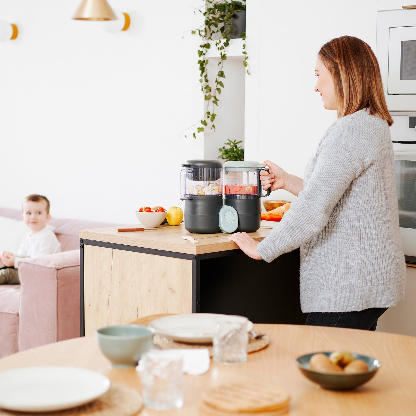 Babymoov Duo Meal Lite Baby Food Maker: Steam, Blend, Defrost, and Reheat With 6 Storage Containers - image 3
