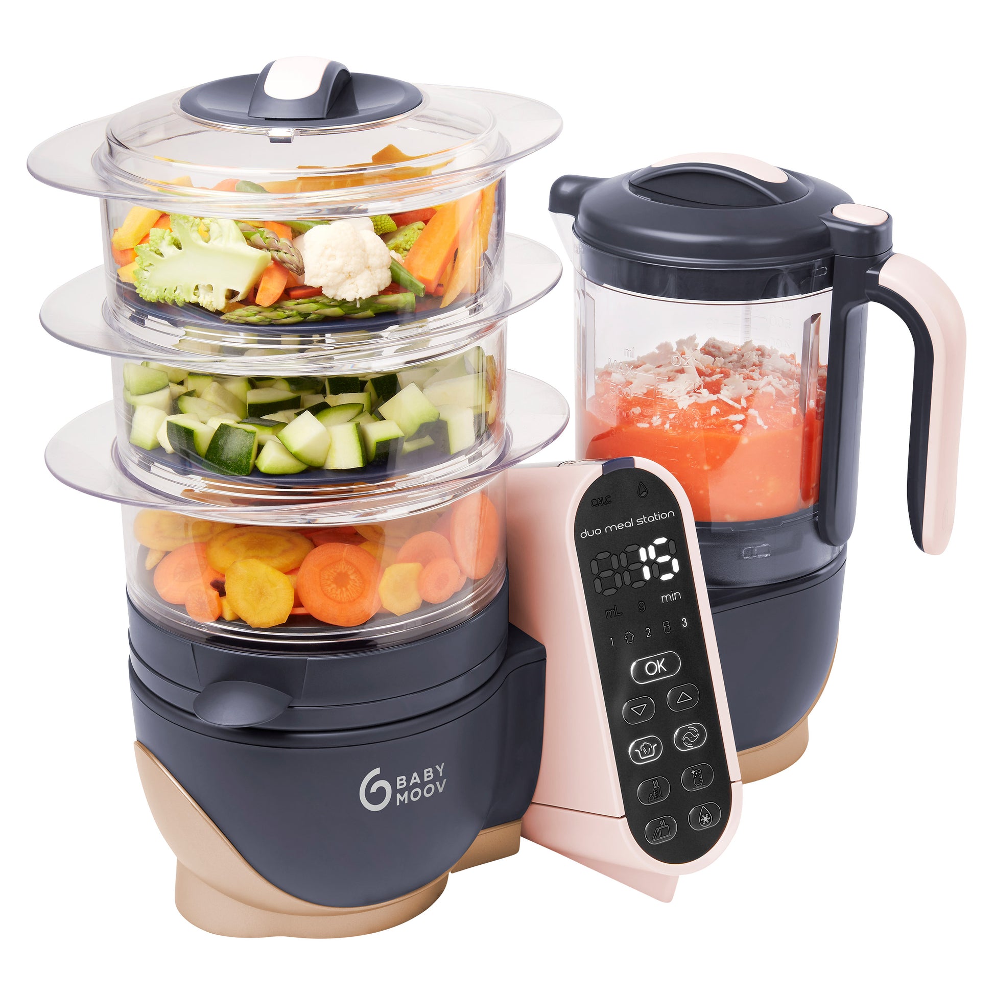 Babymoov Duo 6-in-1 Meal Station XL Baby Food Maker: Steam, Defrost, Blend, Bottle Warmer, Sterilizer - image 2