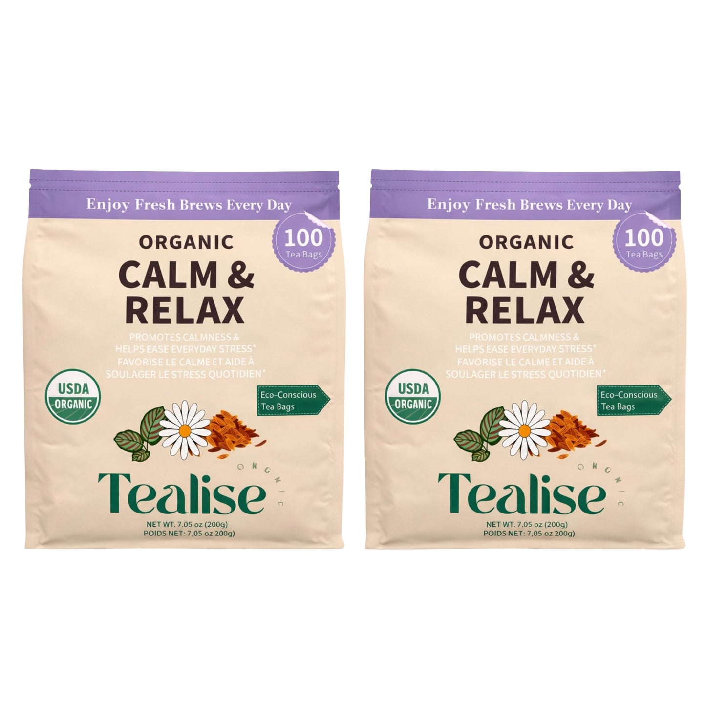 Tealise Organic Herbal Tea, 2 × 100 Tea Bags - image 2