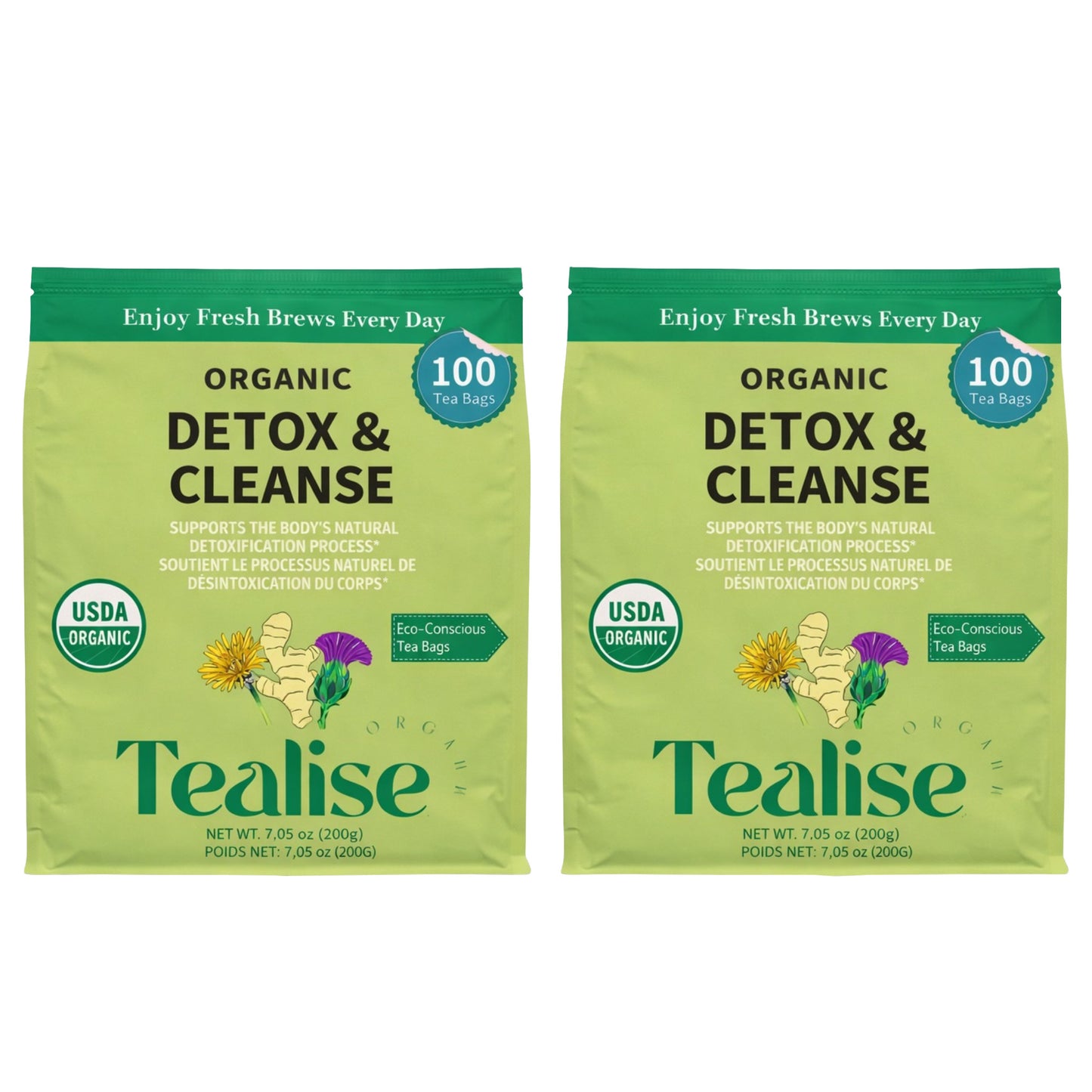 Tealise Organic Herbal Tea, 2 × 100 Tea Bags - image 5