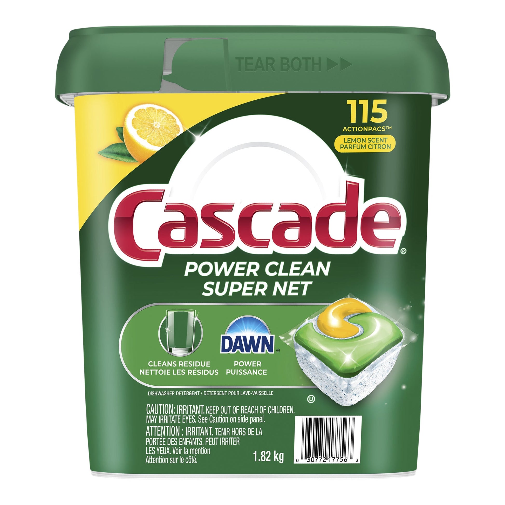 Cascade Power Clean Dishwasher Detergent, 115 ActionPacs - image 1