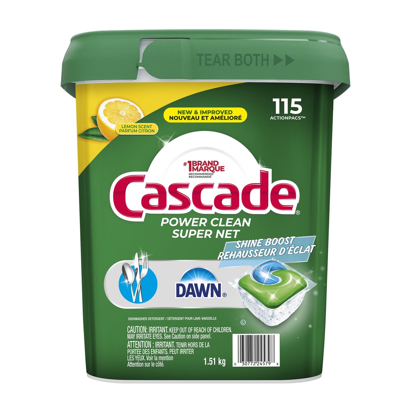 Cascade Power Clean Shine Boost, 115 ct - image 1