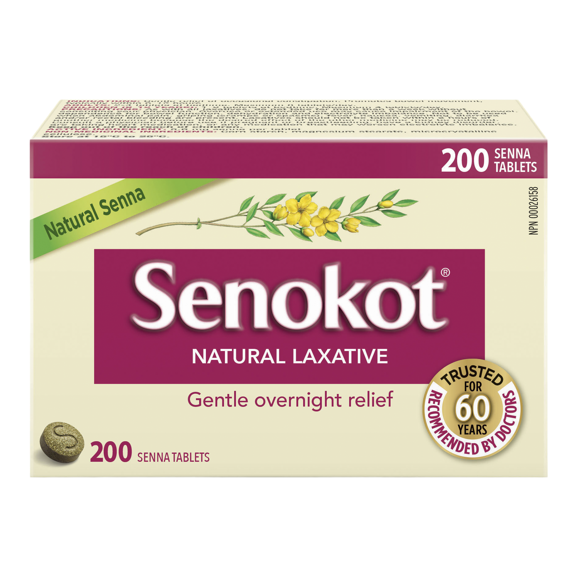Senokot Natural Laxative, 200 Senna tablets - image 1