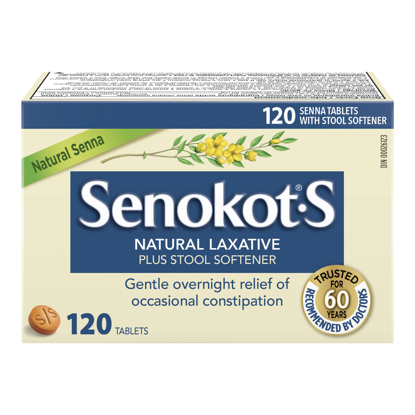 Senokot S Laxative plus Softener, 120 Senna tablets - image 1