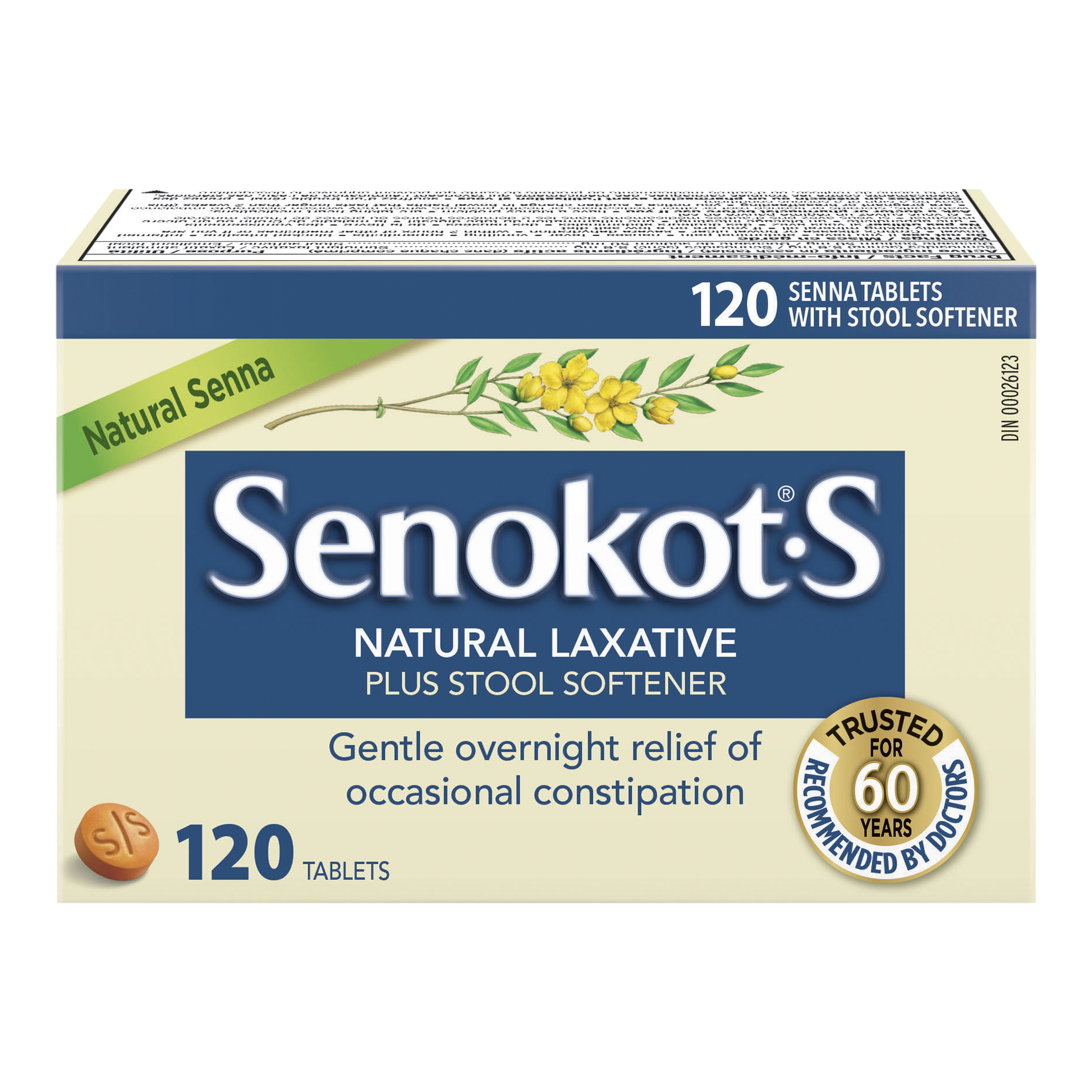 Senokot S Laxative plus Softener, 120 Senna tablets - image 1