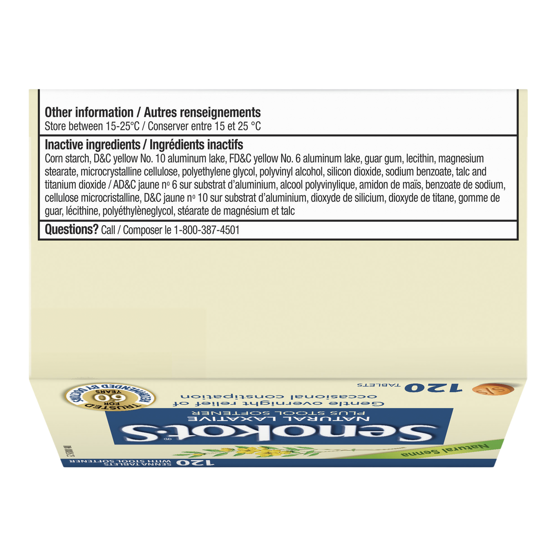 Senokot S Laxative plus Softener, 120 Senna tablets - image 2