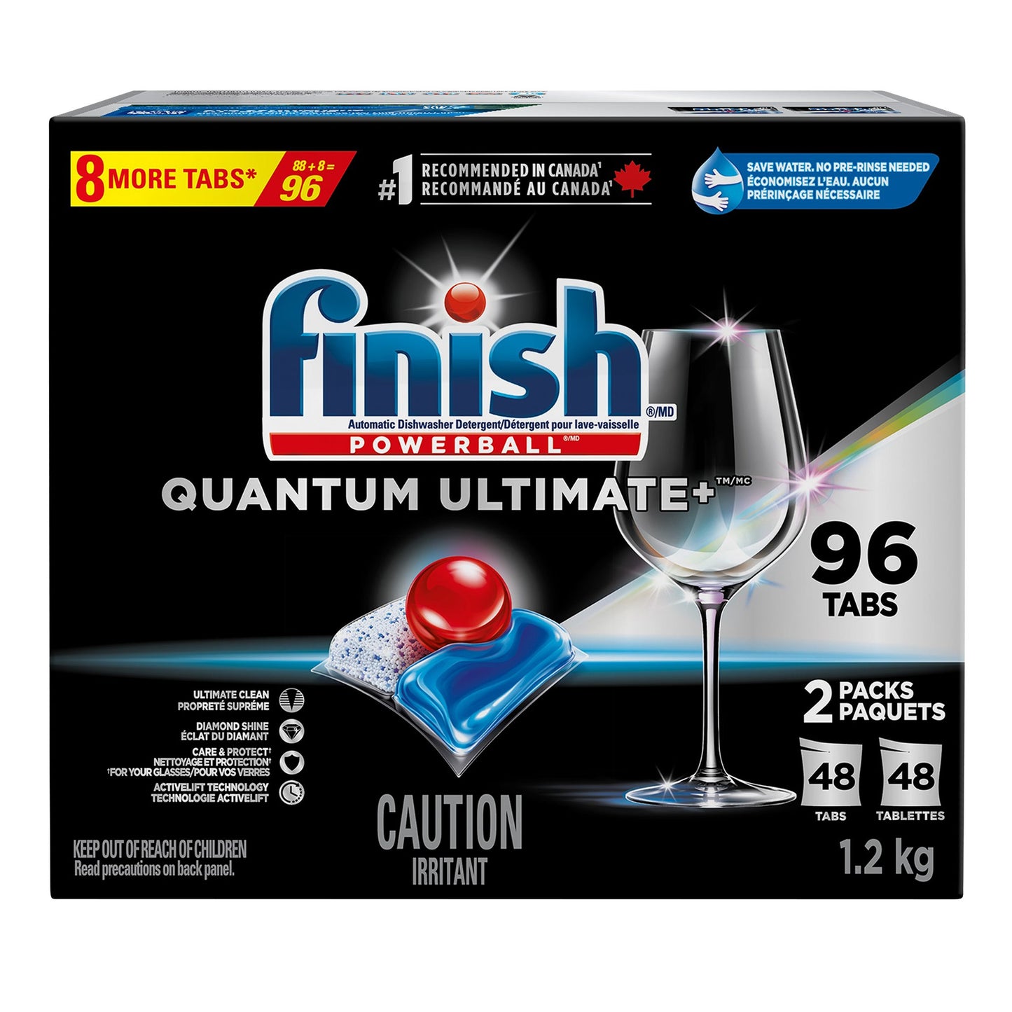 Finish Quantum Ultimate Plus Dishwasher Detergent Pack of 96 tablets - image 1
