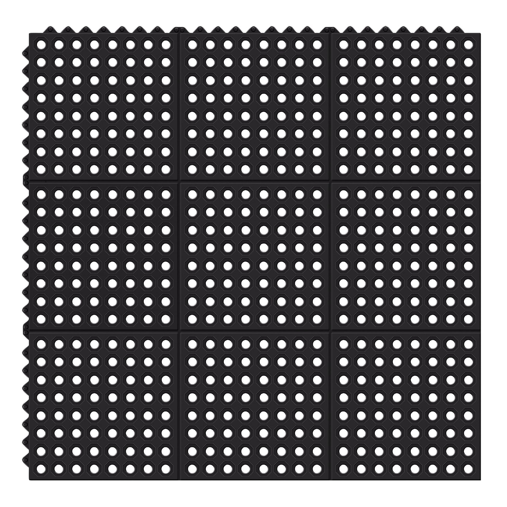 Korhani Black Anti-fatigue Mat, 3 ft × 3 ft - image 1