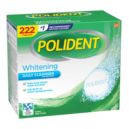 Polident Whitening Daily Cleanser, 222 tablets - image 2