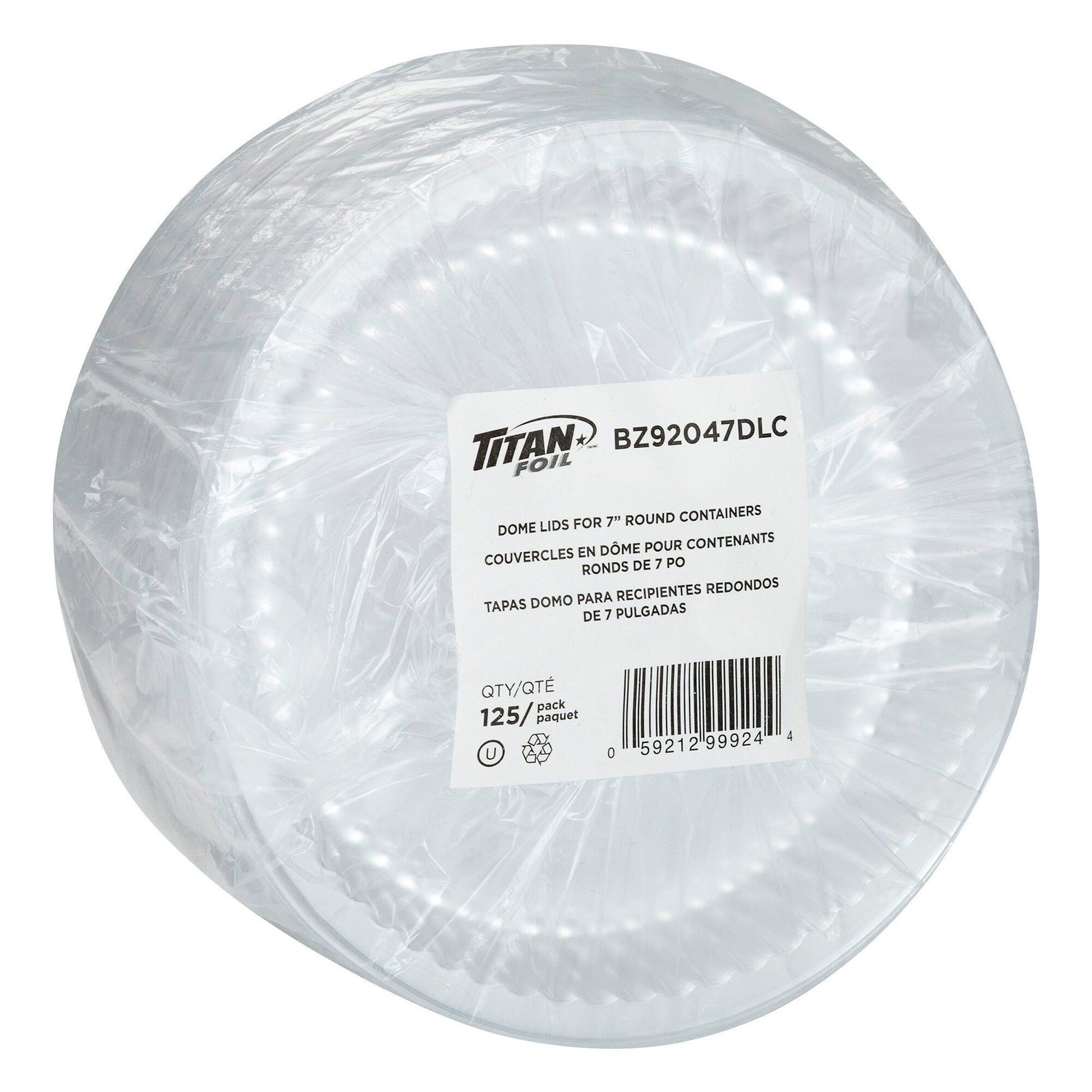 Titan 7-in Plastic Dome Lids, Pack of 500 - image 4