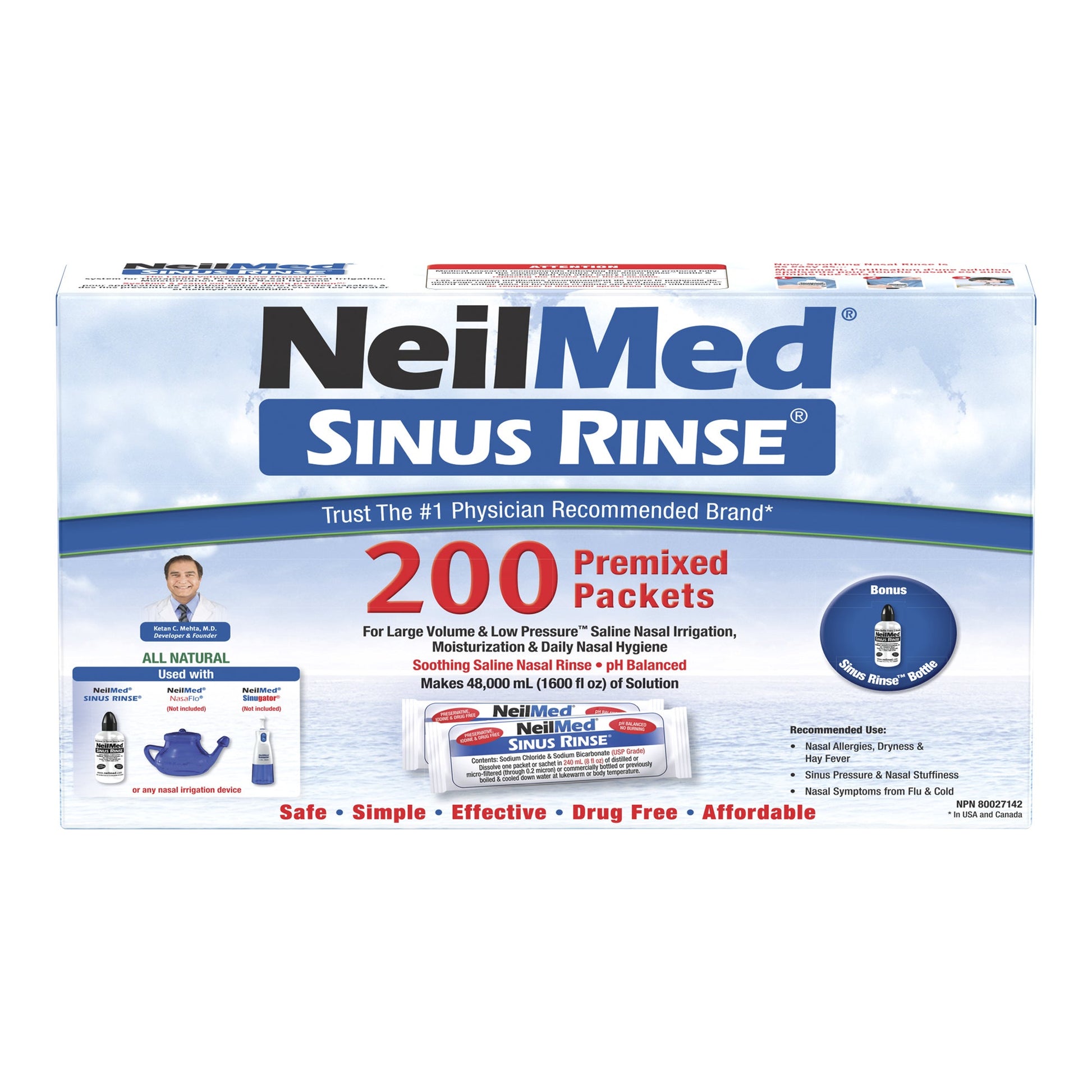 NeilMed Sinus Rinse Kit - 200 Packets - image 1