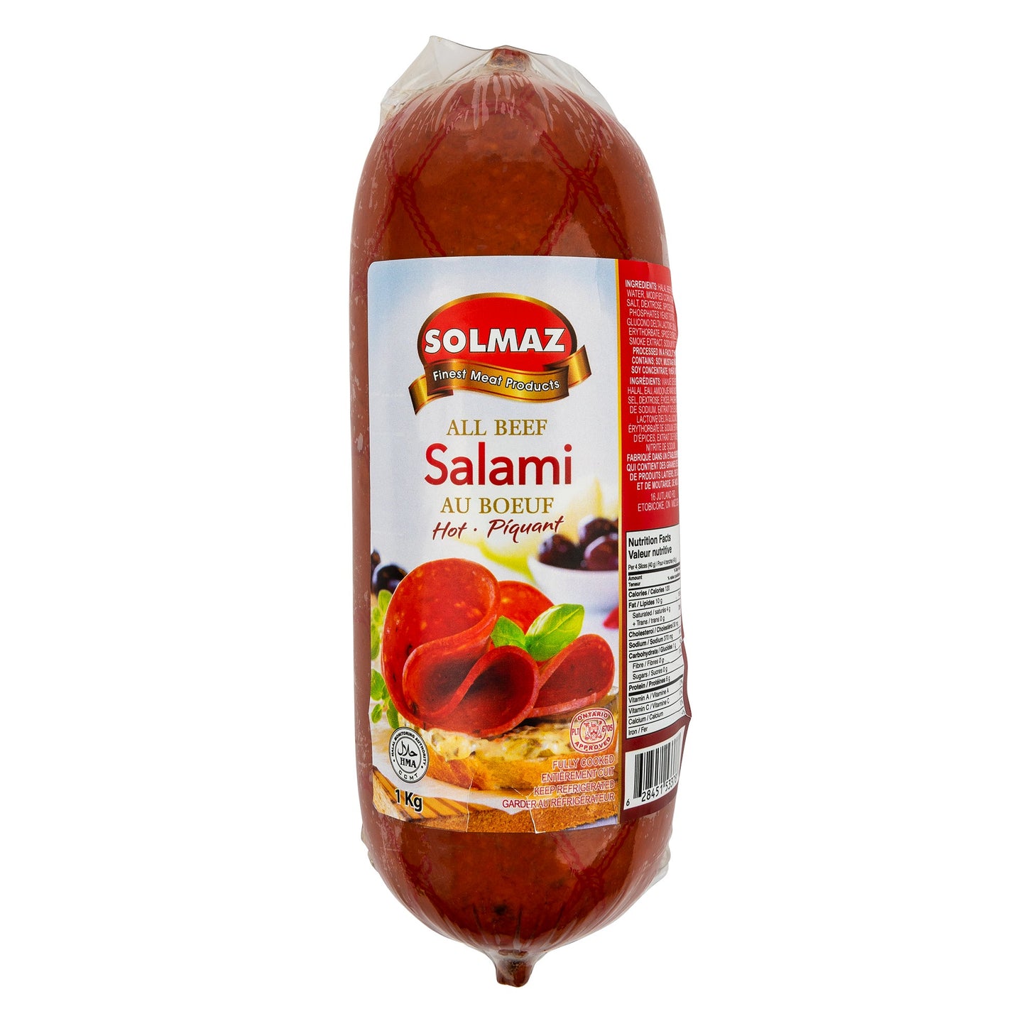 Solmaz Hot Halal Beef Salami, 1 kg - image 1
