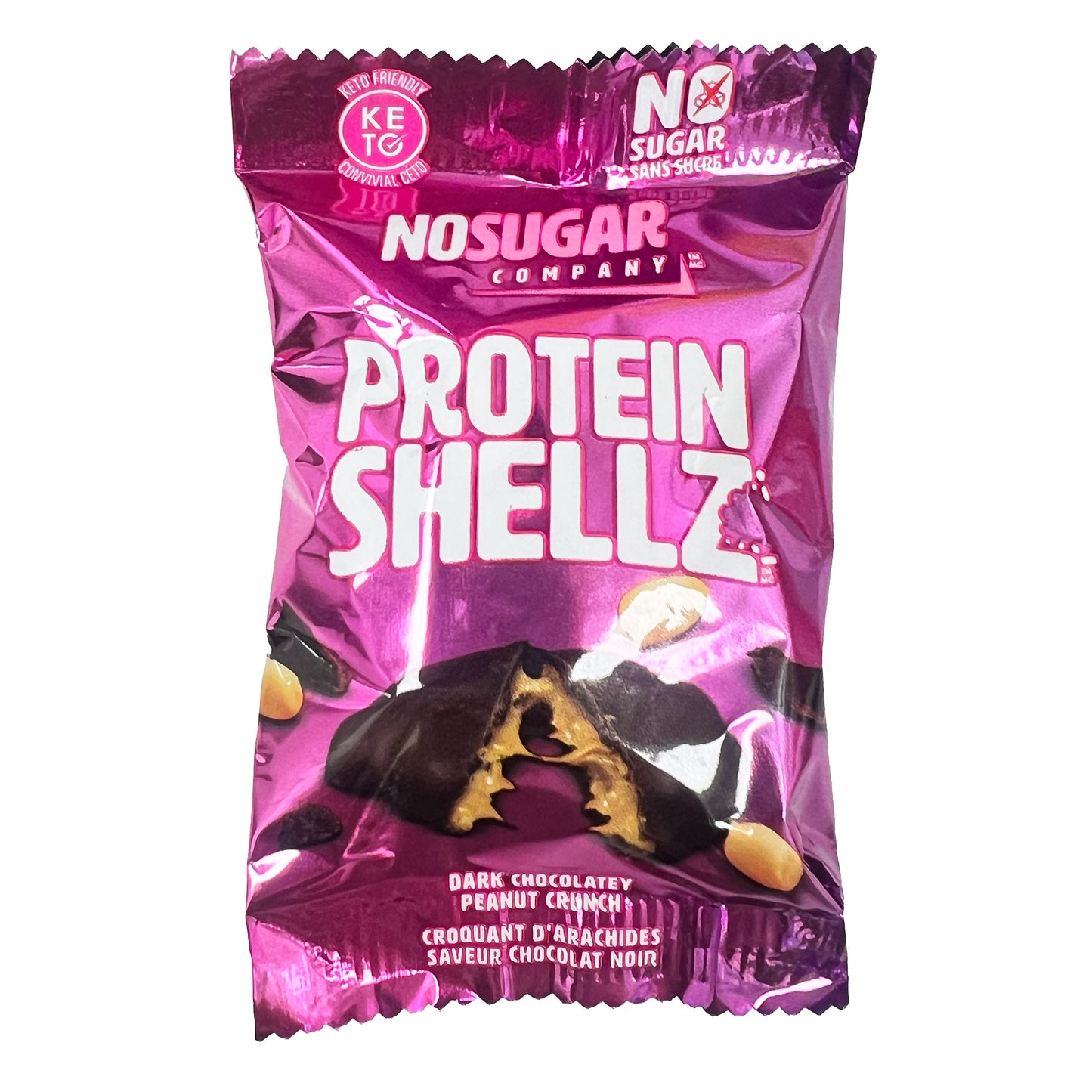 No Sugar Protein Shellz Dark Chocolatey Peanut Crunch, 2 × 572 g - image 3