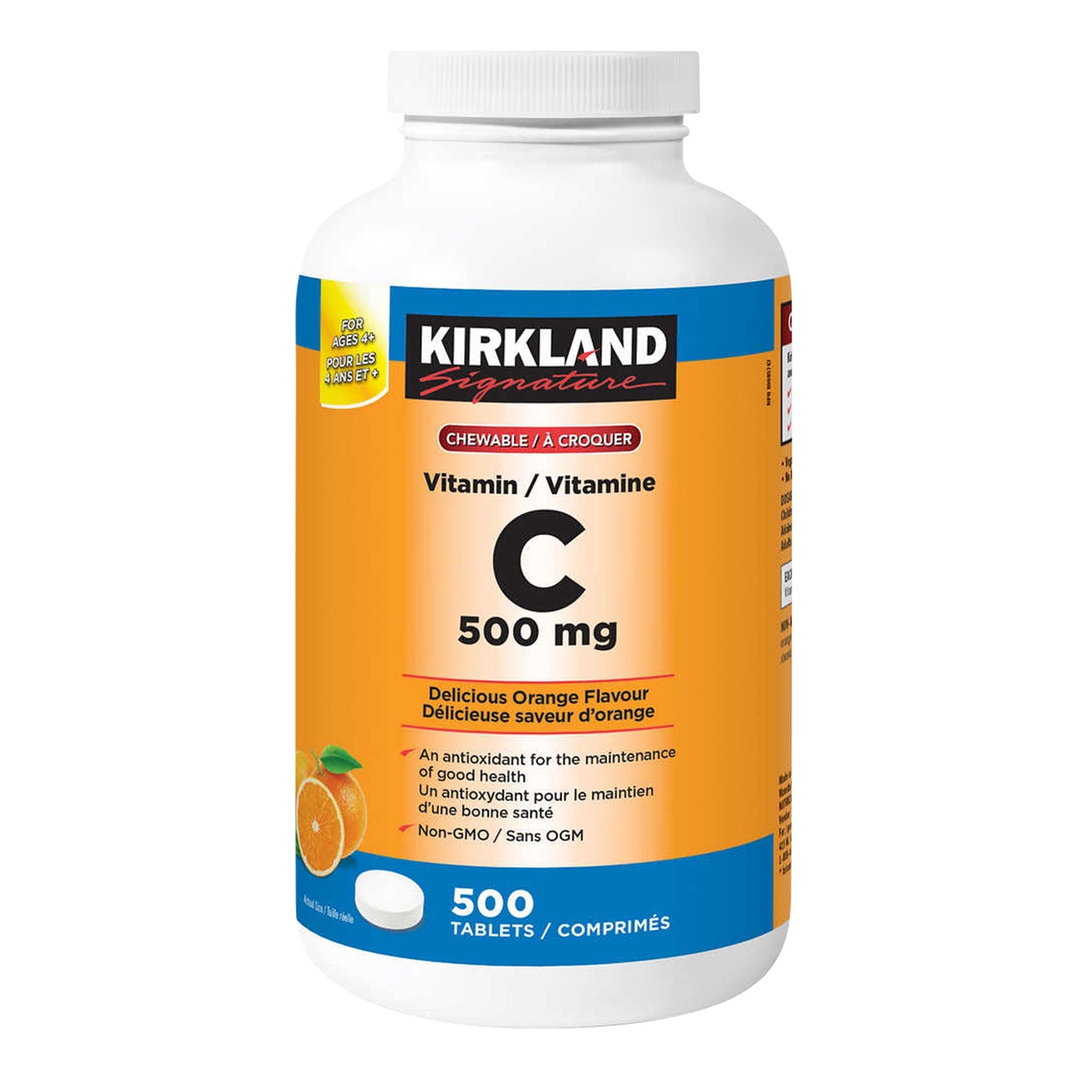 Kirkland Signature Vitamin C 500 MG, 500 Chewable Tablets - image 1