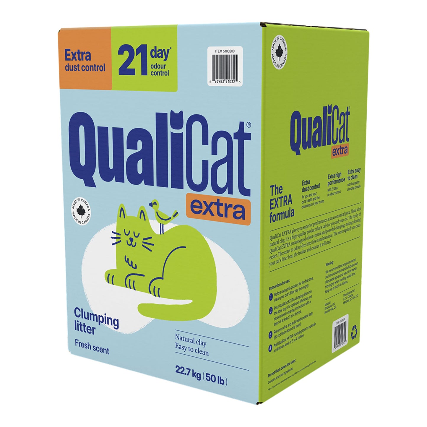 Qualicat Scoopable Cat Litter, 22.7 kg - image 1