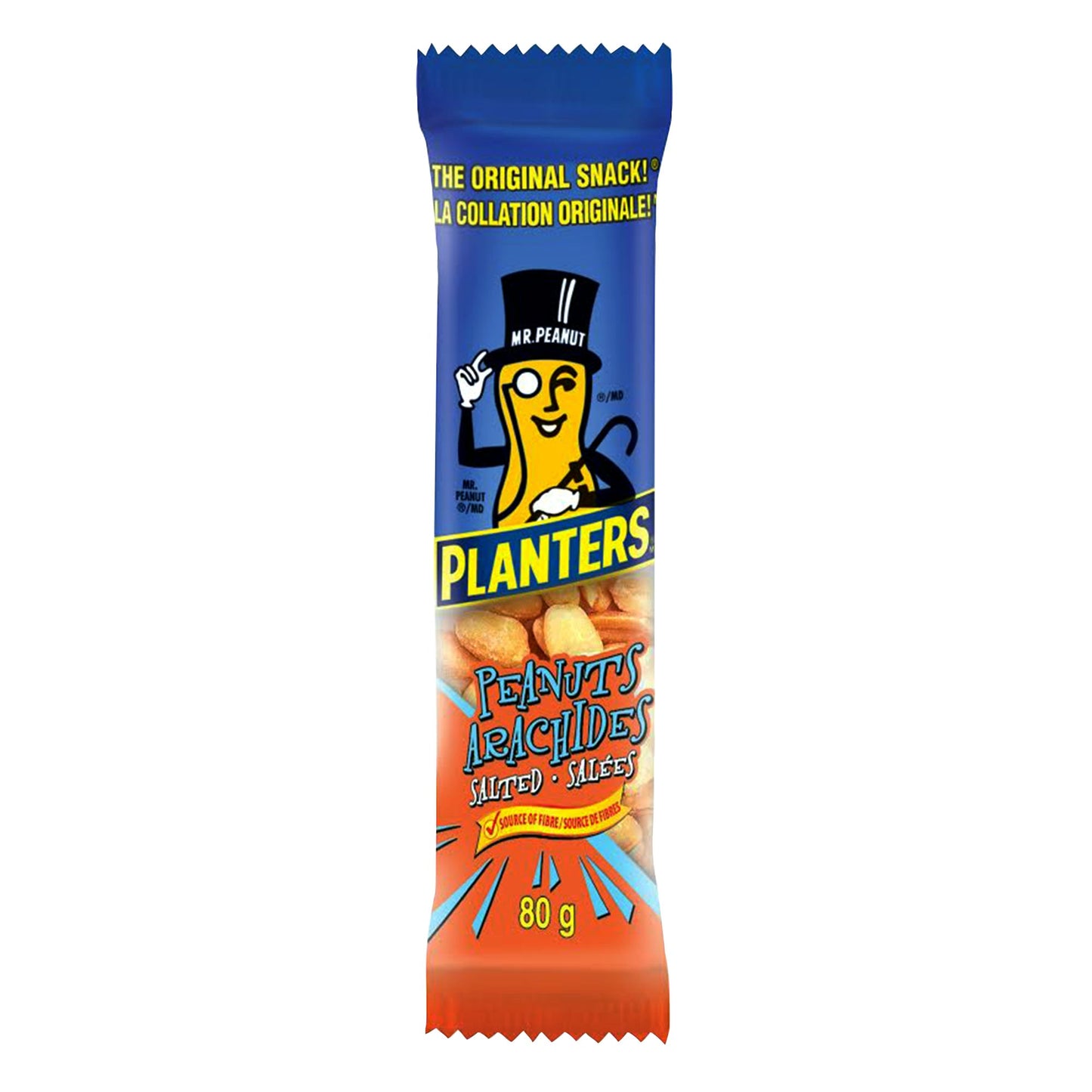 Planters Roasted Salted Peanuts, 12×80 g (2.8 oz) — product image