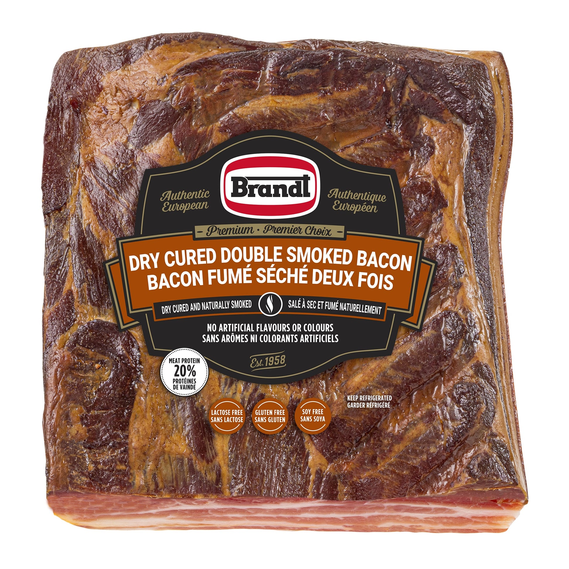 Brandt Double Smoked Whole Side Bacon, 1.8 kg average weight* - image 2