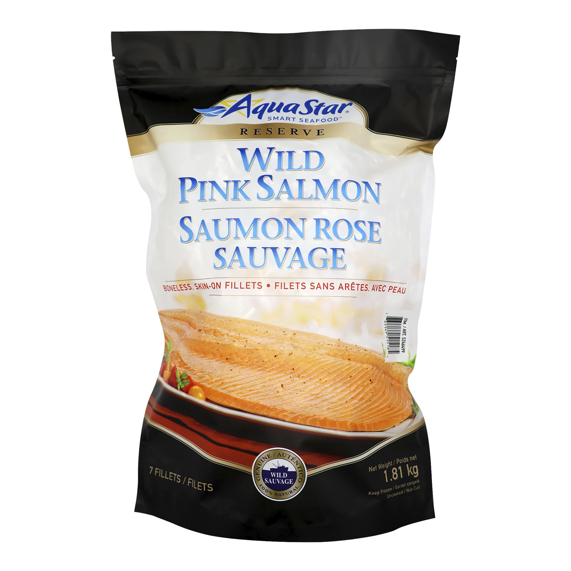 Aqua Star Wild Pacific Salmon W/Skn  Wild Salmon Fillets 1.36 Kg - image 1