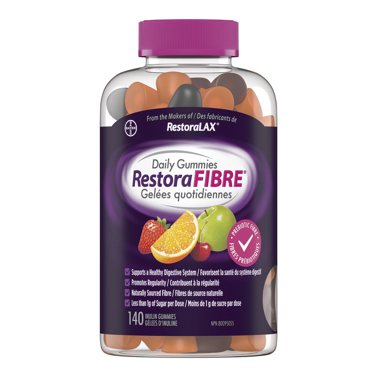 RestoraFIBRE Gummies, 2 x 140 gummies - image 1