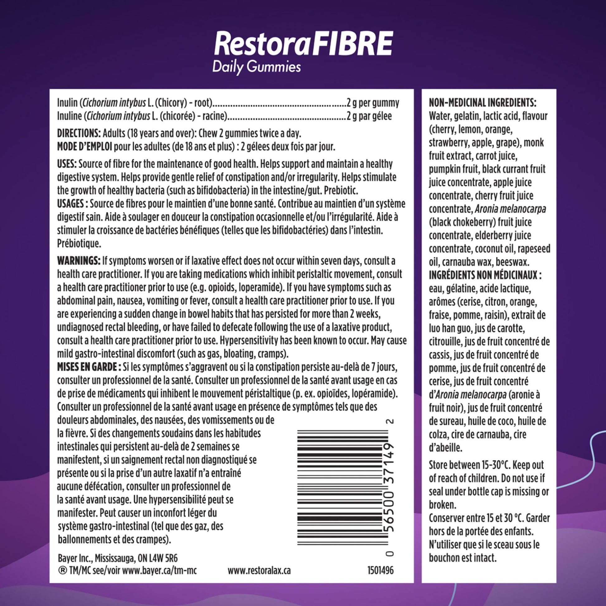 RestoraFIBRE Gummies, 2 x 140 gummies - image 2