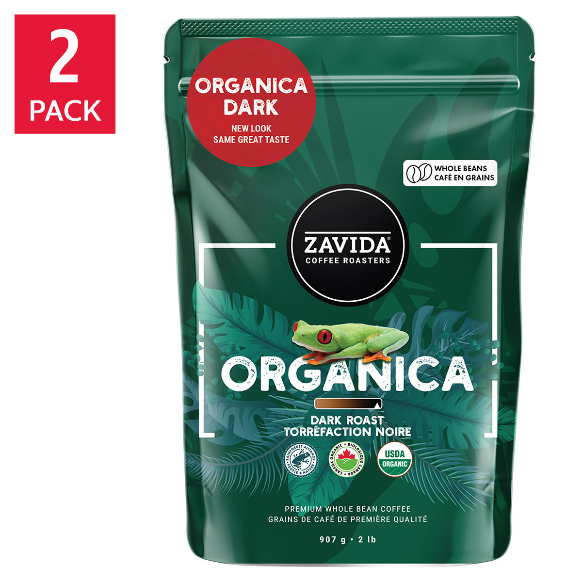 Zavida Organica Dark Coffee, 2 × 907 g - image 1