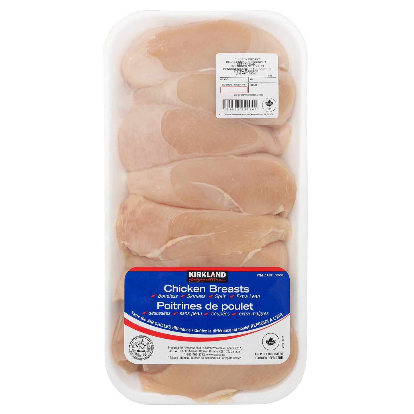 Kirkland Signature Boneless Skinless Chicken Breasts,  2 kg average weight* - image 1