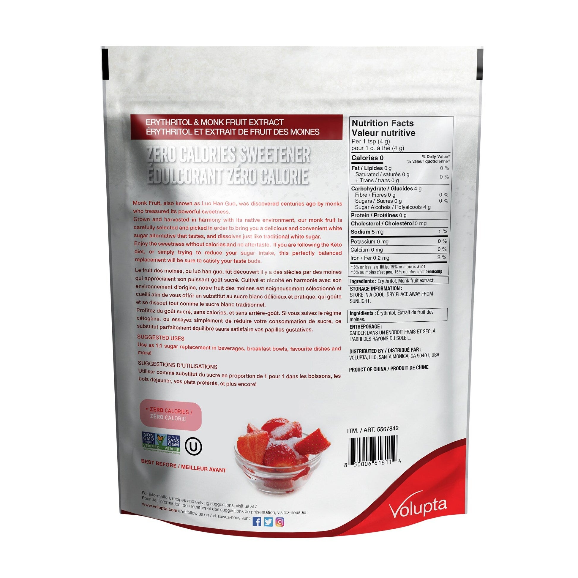 Volupta - Erythritol Monk Fruit Sweetener 1.36 kg - image 2