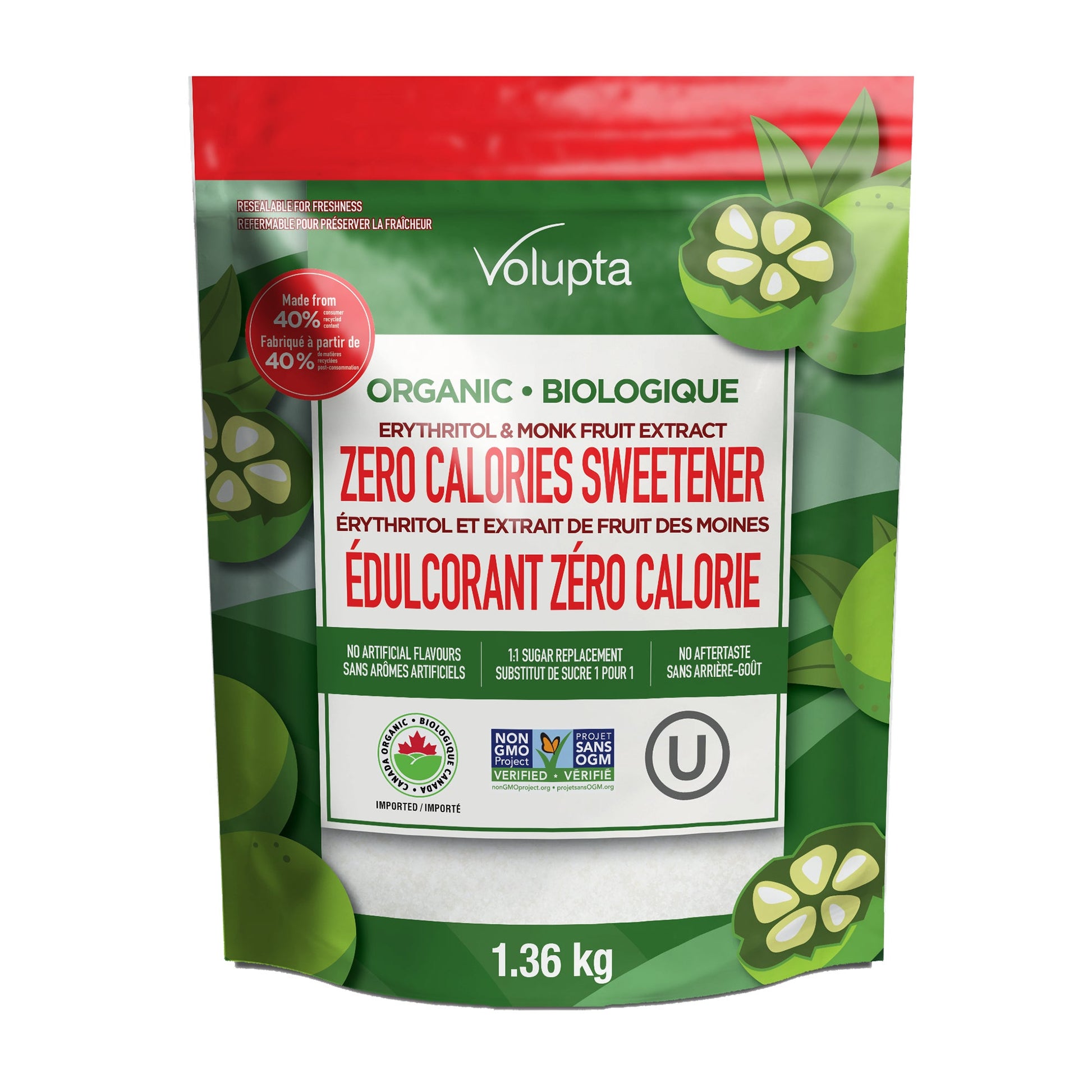 Volupta - Organic Erythritol Monk Fruit Sweetener 1.36 kg - image 1