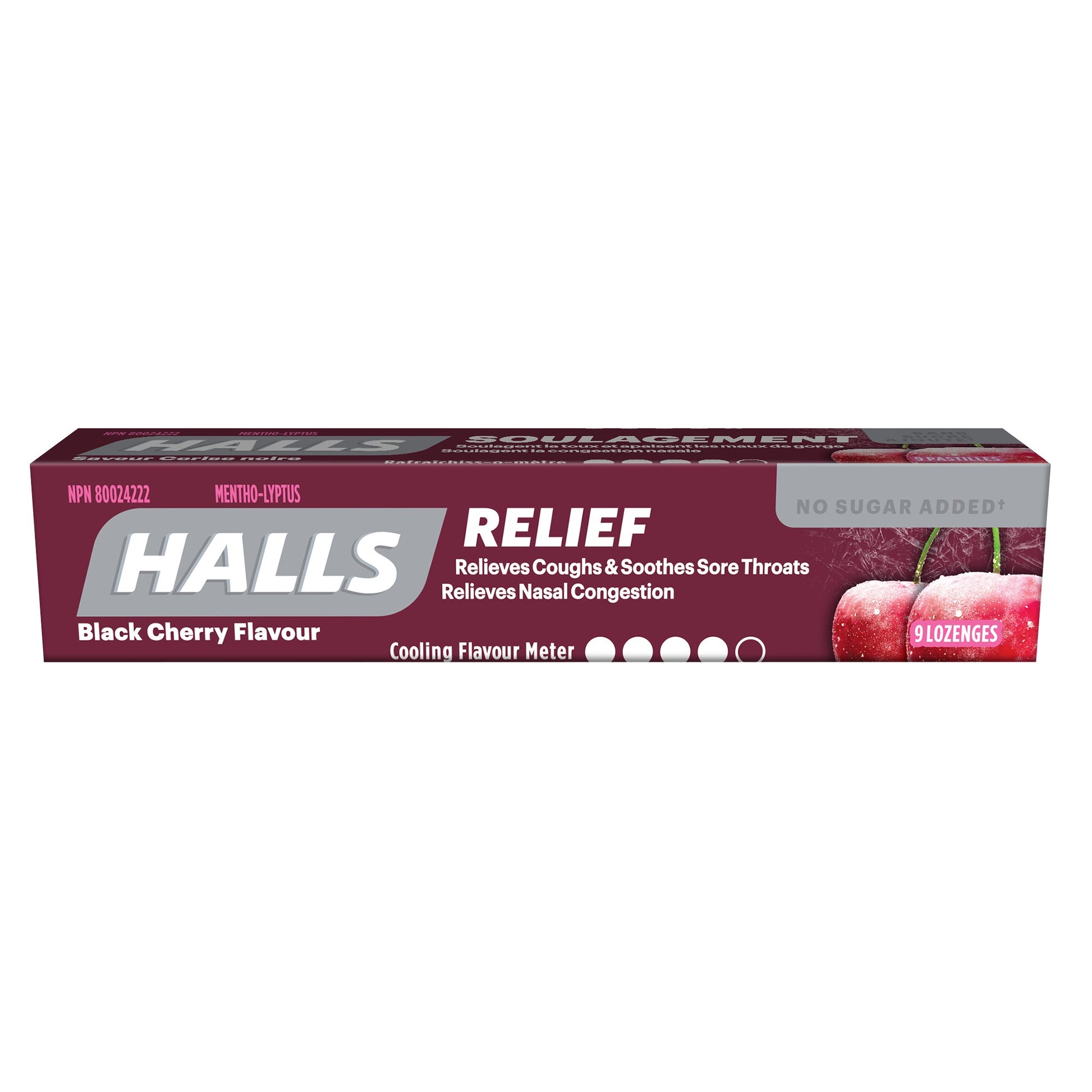 HALLS Mentho-Lyptus Black Cherry Cough Drops, 20 packs of 9 - image 3