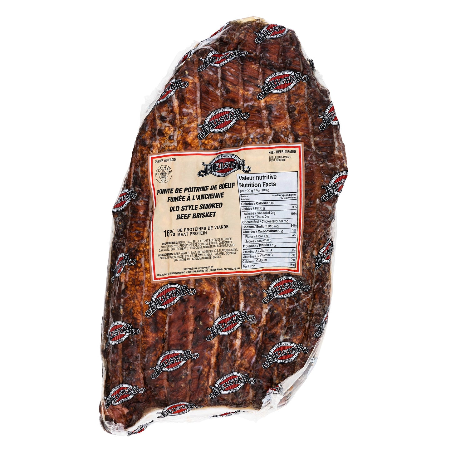 Delstar Montreal Smoked Meat Brisket, 6 kg average weight* - image 1