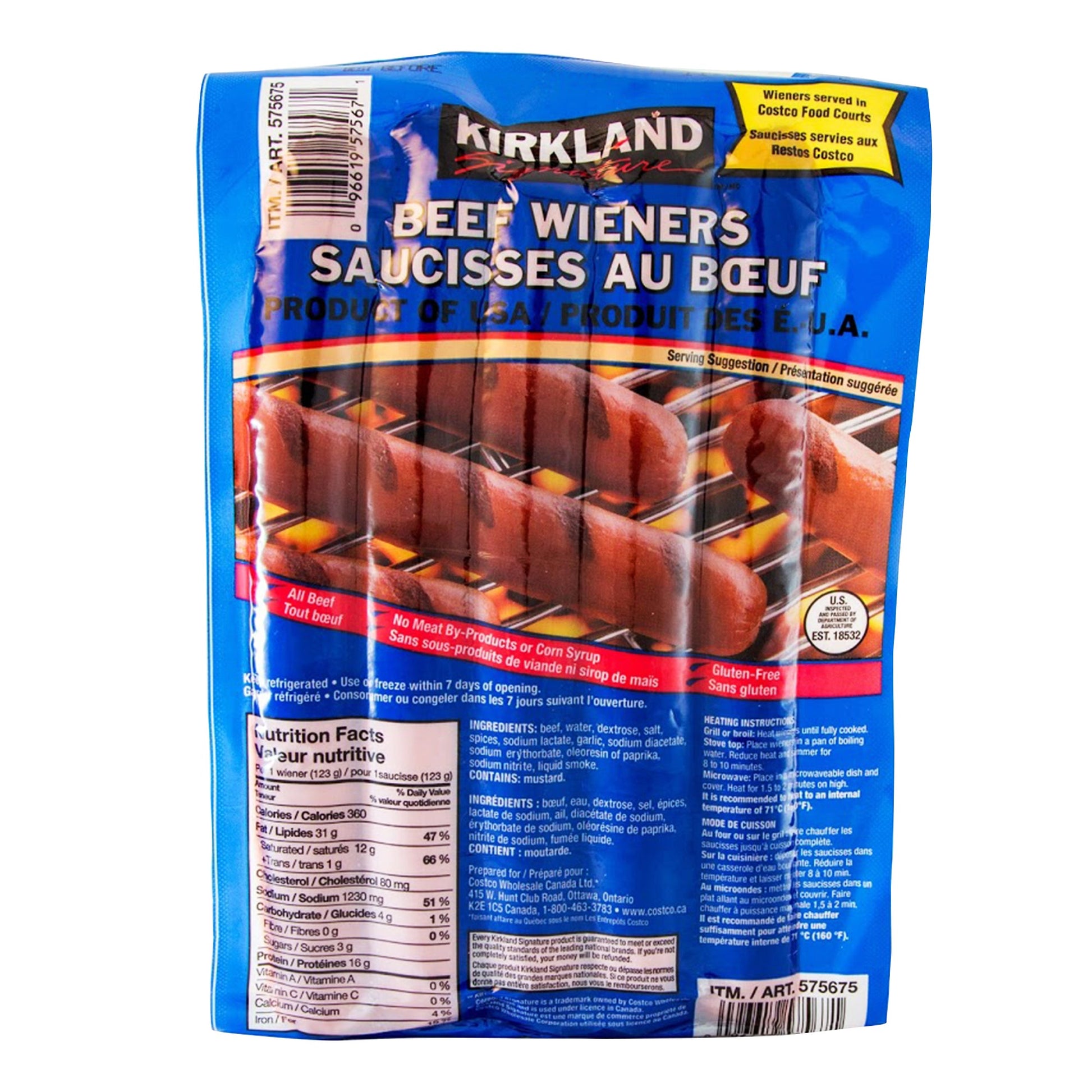 Kirkland Signature Beef Wieners, Pack of 14 - image 1