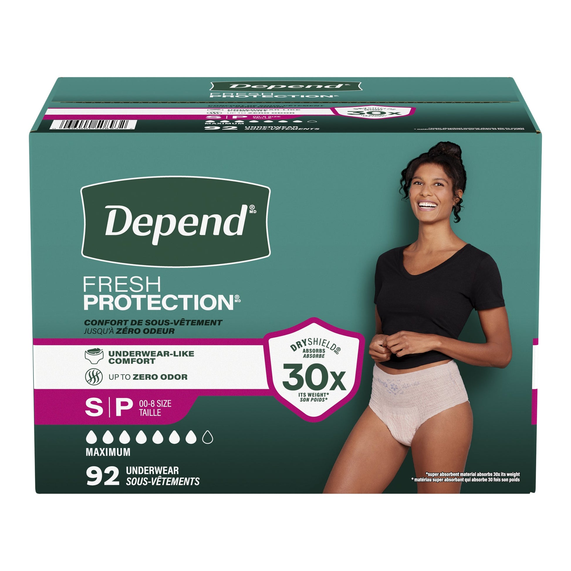 Depend Women's Maximum Absorbency Underwear, Small - image 1
