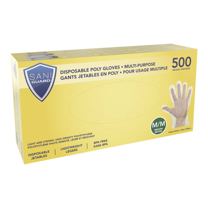 Sani -Guard Disposable HDPE Gloves M 500/PK X 20/CS (10,000 Gloves) - image 2