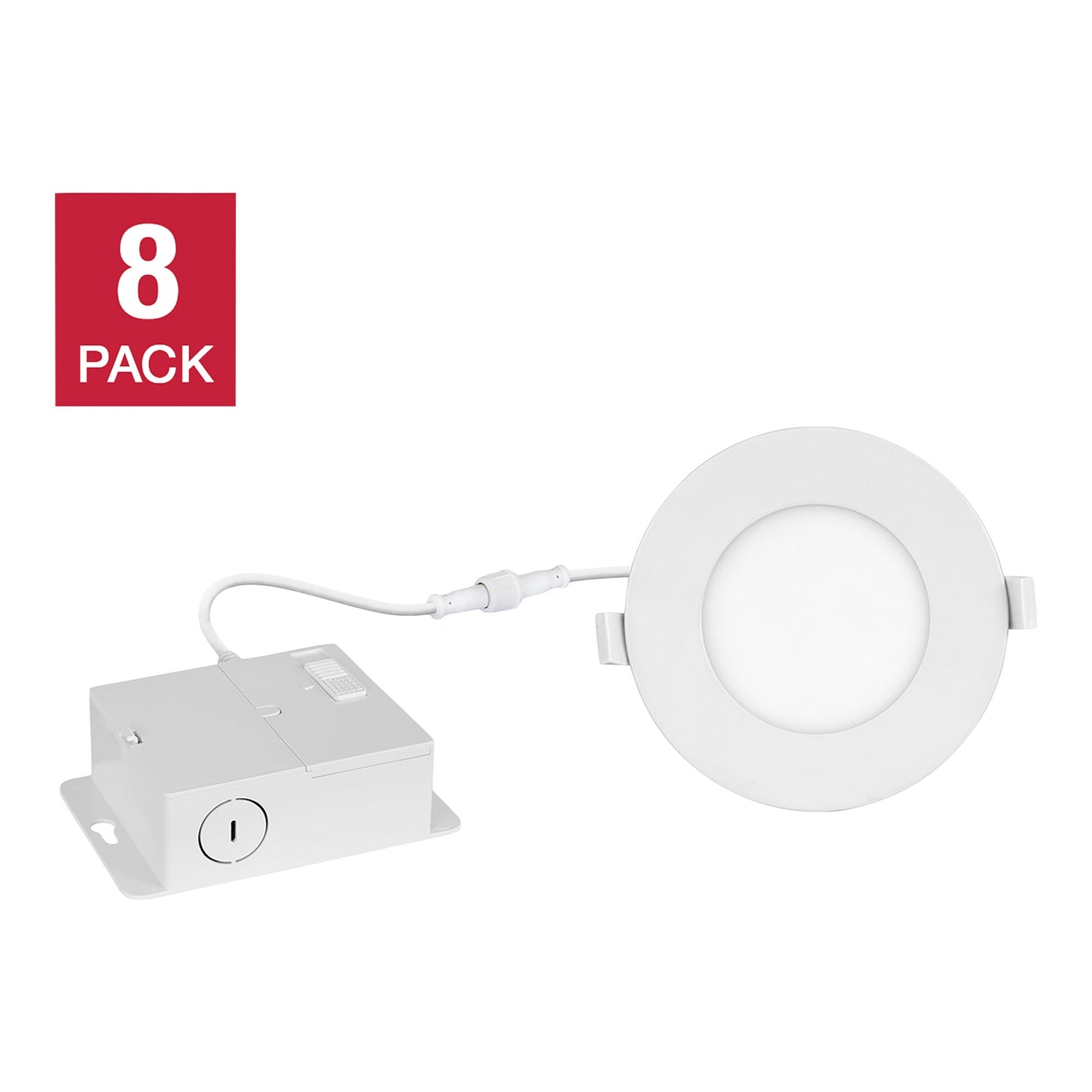Luminus 4-in. 5CCT Recessed Panel Light Kit, 8-pack - image 1