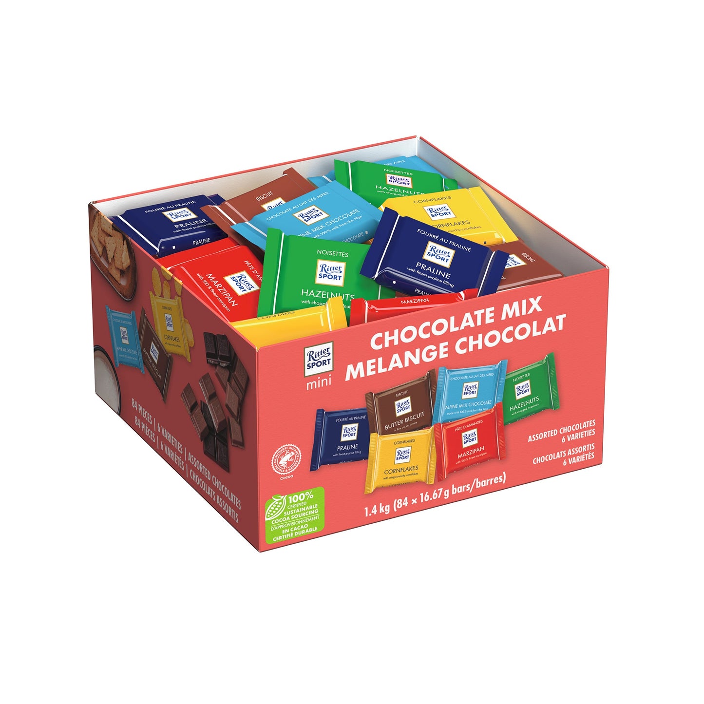 Ritter Sport Mini Chocolate Bars, 84 × 16 g — product image