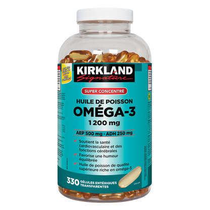 Kirkland Signature Super Concentrate Omega-3 Fish Oil, 330 softgels - image 1