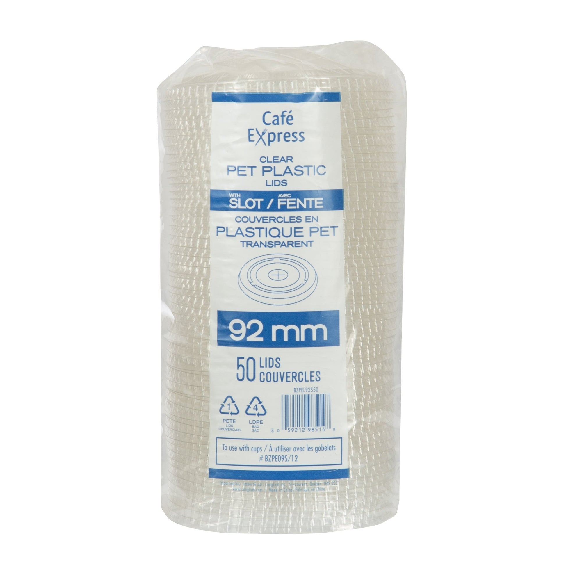 Cafe Express 92mm Slotted Lid For Cold Cups, Pack Of 1000 - image 2
