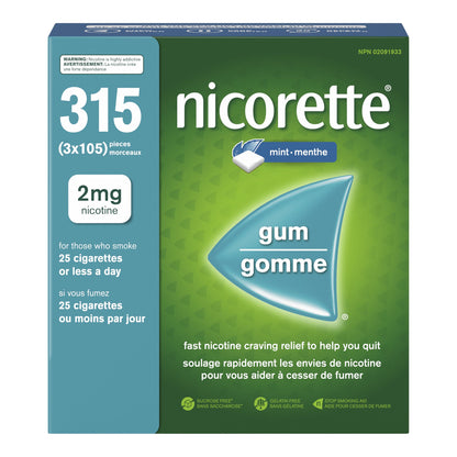 Nicorette Extreme Chill 2mg Mint Gum, 3 x 105 pieces - image 1