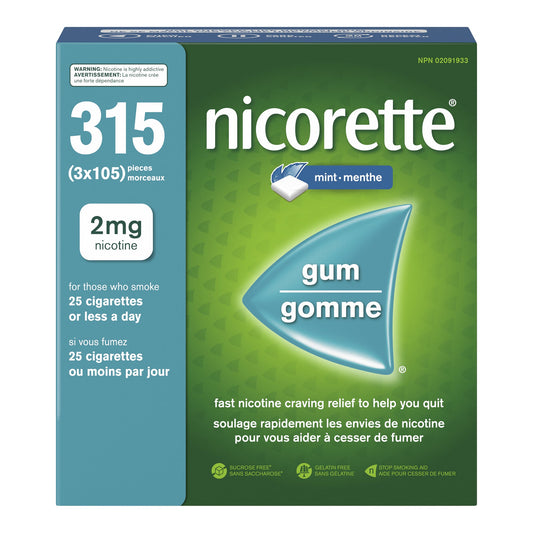Nicorette Extreme Chill 2mg Mint Gum, 3 x 105 pieces - image 1