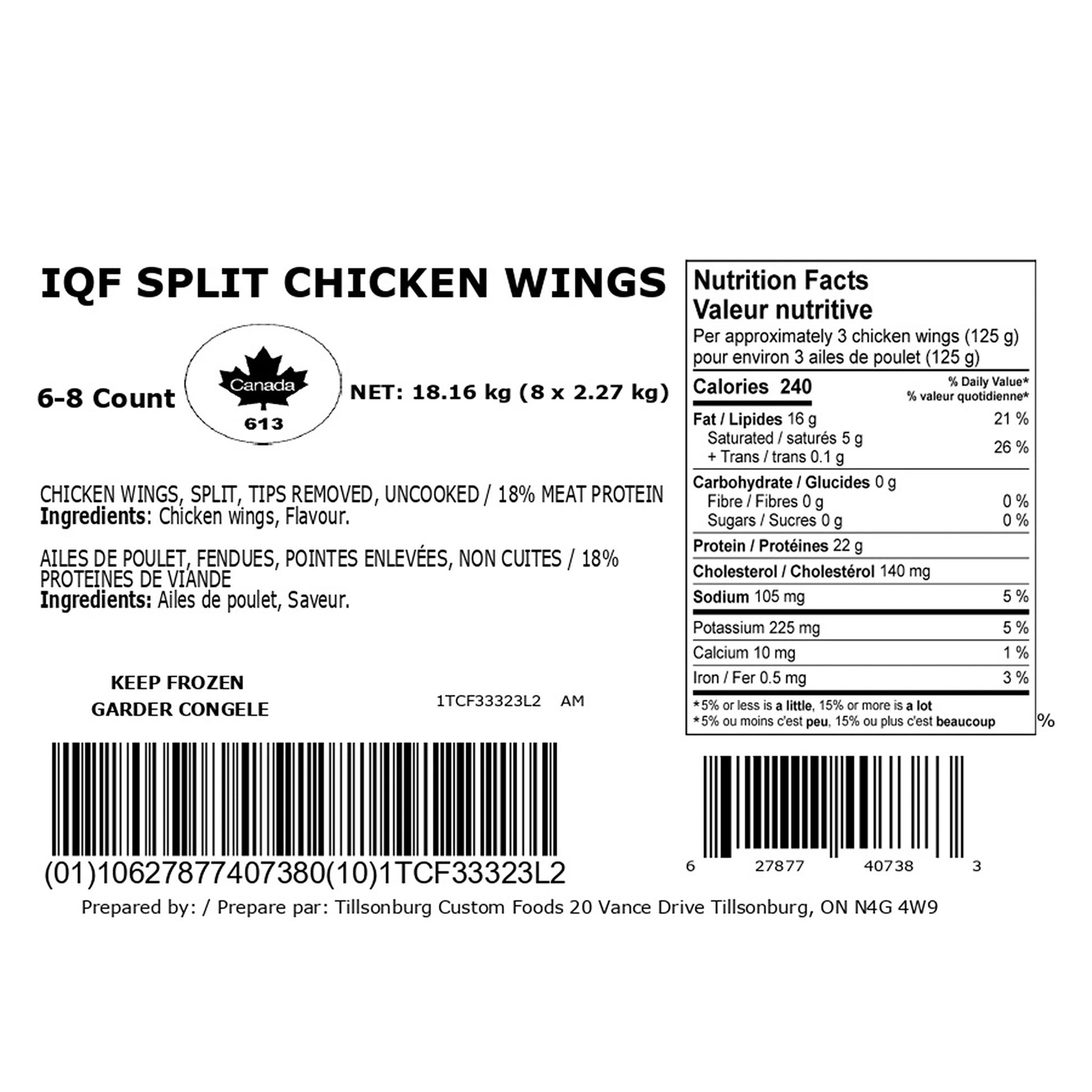 TCF Split Chicken Wing, 8 x 2.27 kg - image 3