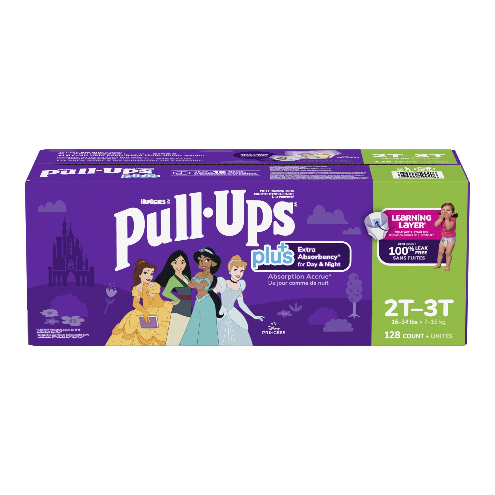 Huggies Pull-Ups Plus Training Pants 2T to 3T Girl, 128-pack - image 8