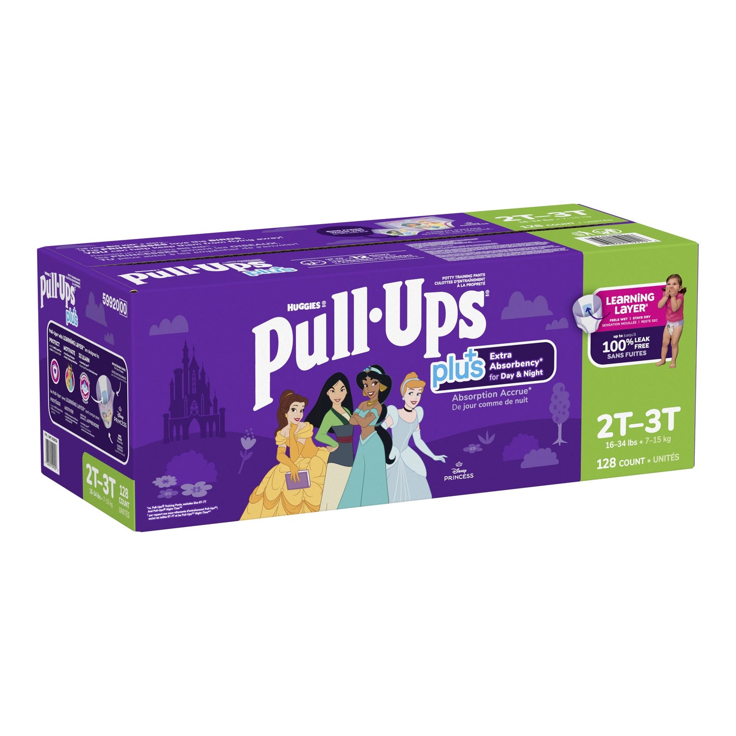 Huggies Pull-Ups Plus Training Pants 2T to 3T Girl, 128-pack - image 5