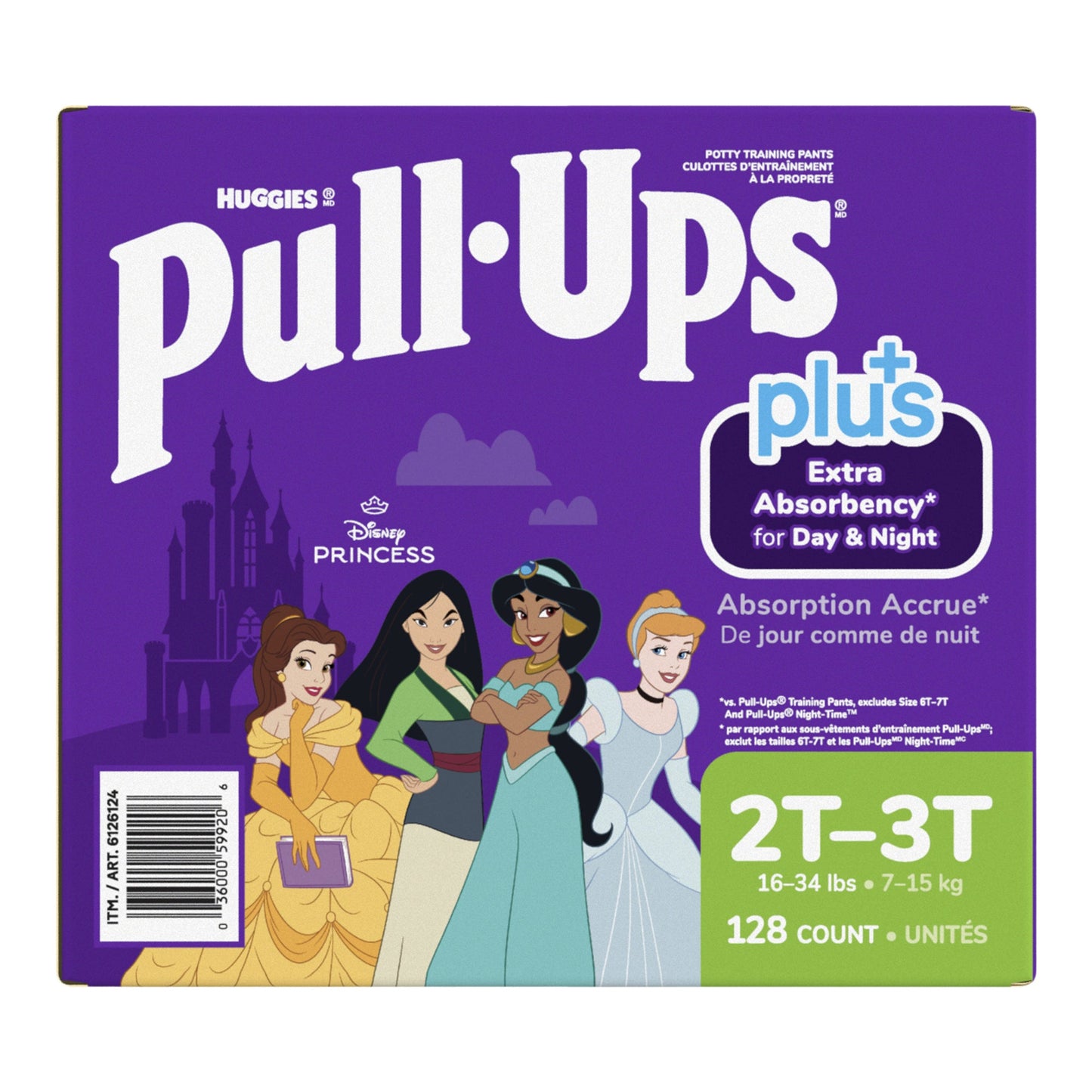 Huggies Pull-Ups Plus Training Pants 2T to 3T Girl, 128-pack - image 7