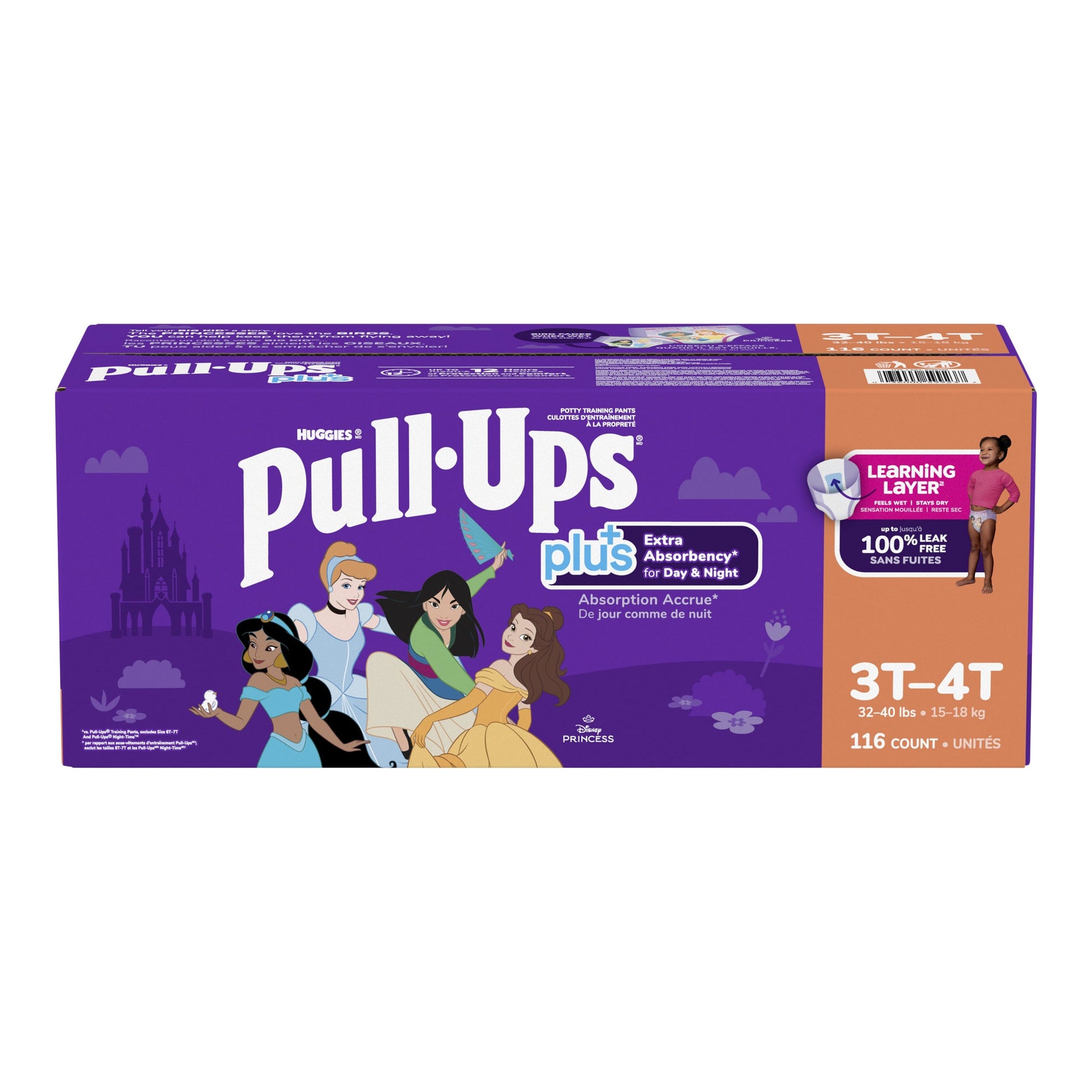 ​Huggies Pull-Ups Plus Training Pants 3T to 4T Girl, 116-pack - image 8
