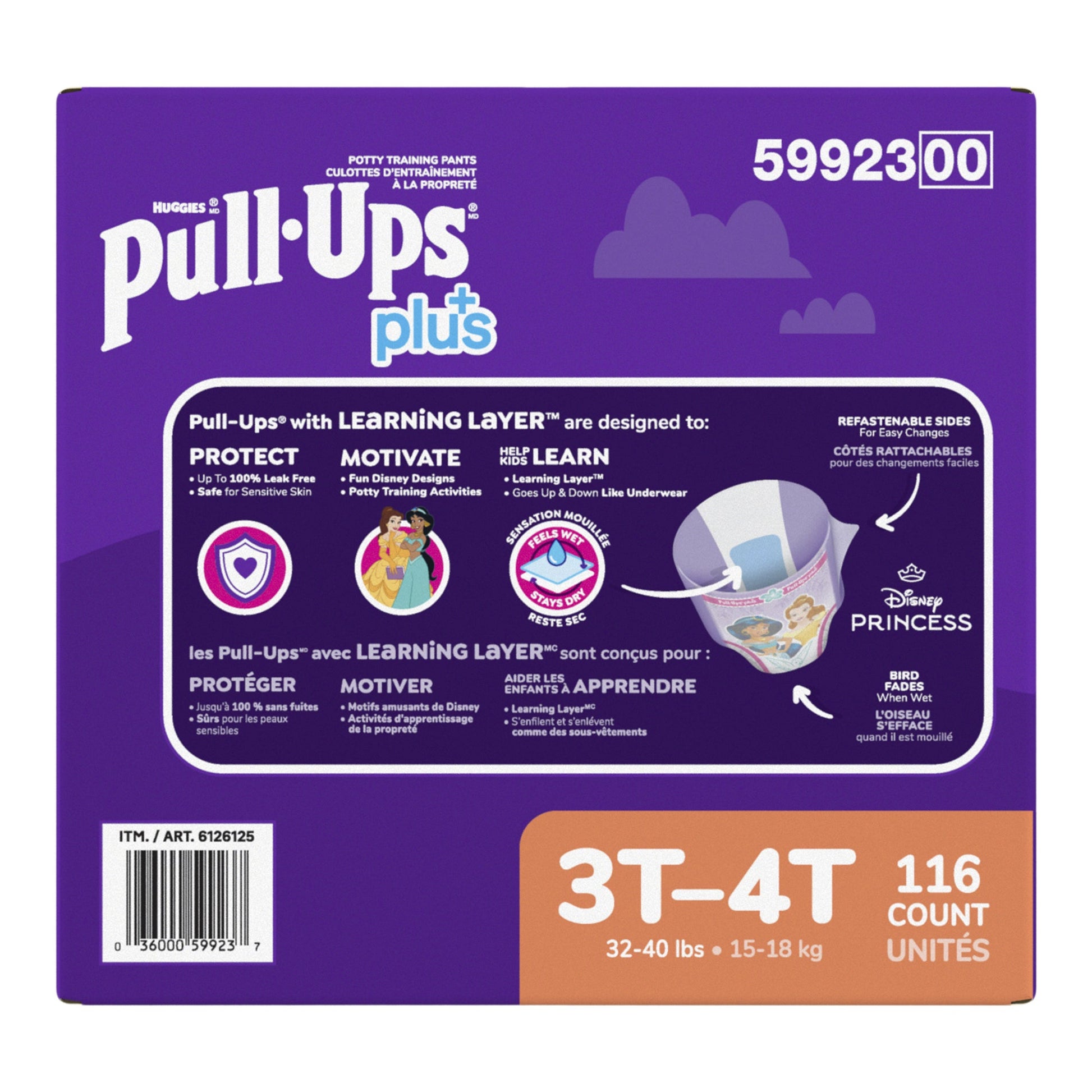 ​Huggies Pull-Ups Plus Training Pants 3T to 4T Girl, 116-pack - image 7